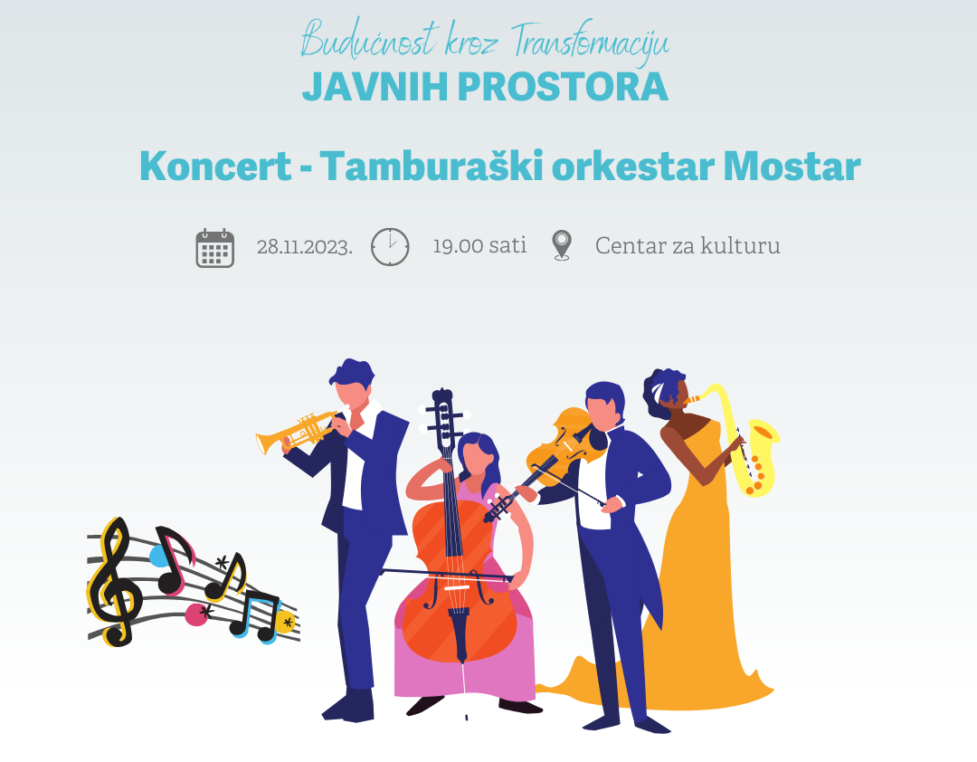 U sklopu projekta “Mostar-Prostori koji pokreću” večeras koncert Tamburaškog orkestra Mostar
